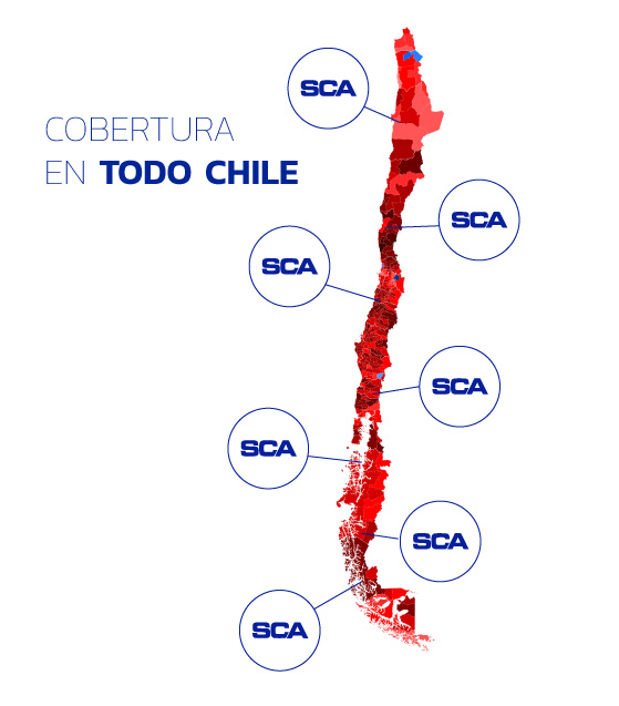 SCA en todo chile